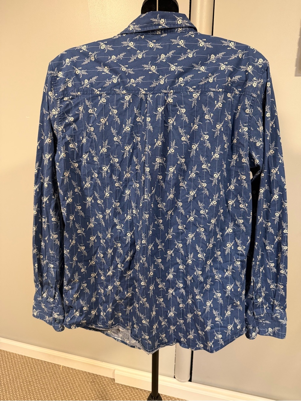 Cody James Men’s Medium Blue Floral Western Button Up Long Sleeve Shirt - Picture 4 of 4